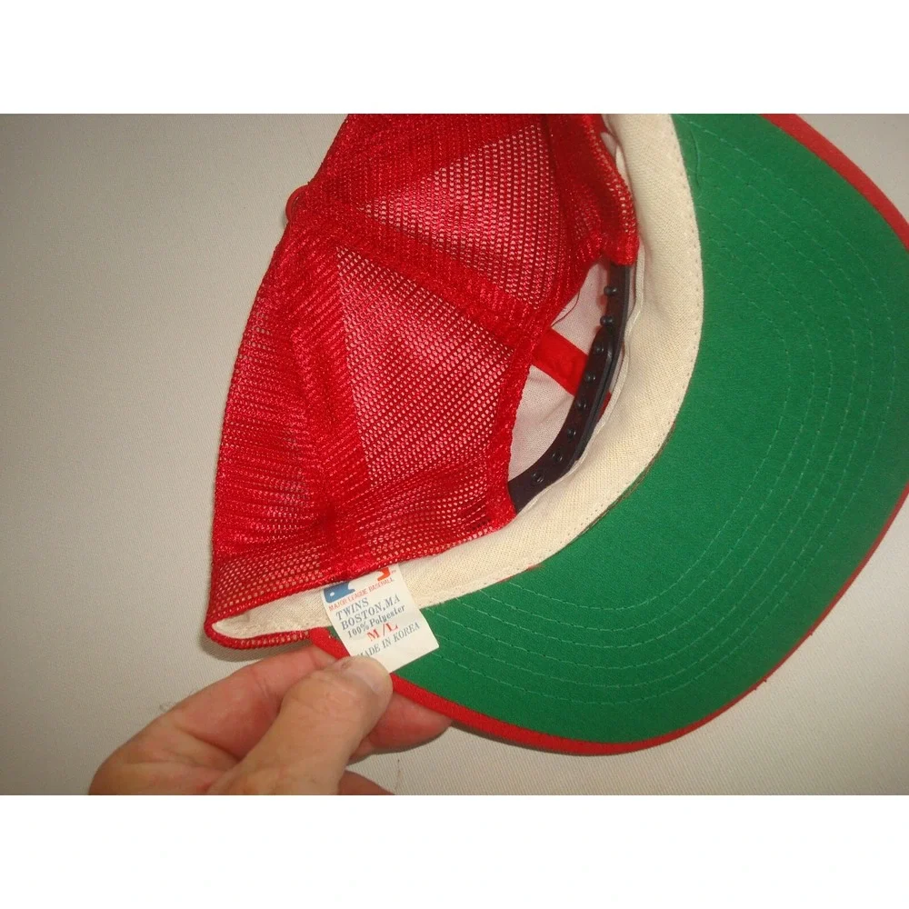 CINCINNATO REDS TWINS  TRUCKER  90S   ‎ SNAPBACK  HAT CAP VINTAGE EE4